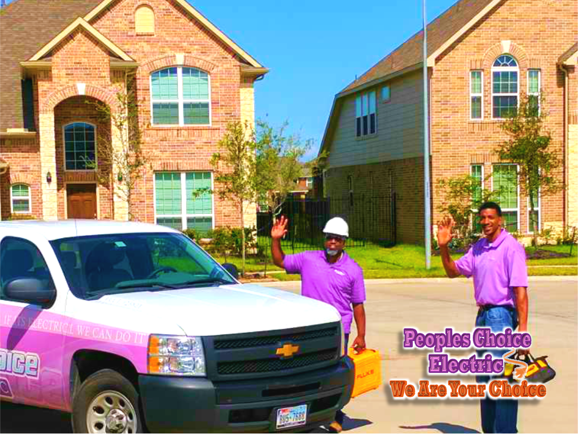 #1 LICENSED ELECTRICIAN IN HOUSTON ELECTRICAL CONTRACTOR SERVICES COMPANY PEOPLES CHOICE ELECTRIC 832-216-5215